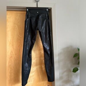 Fabletics shiny leather leggings medium